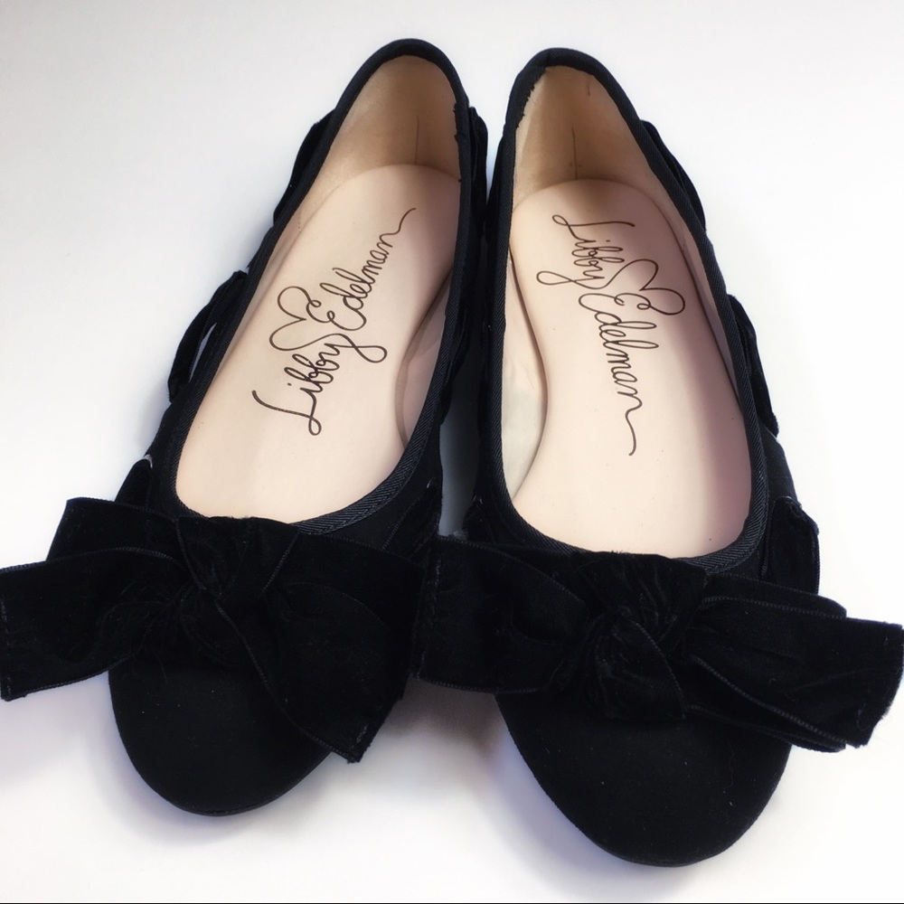 Libby Edelman Casey Black Ballet Flats, 8, NWOT - Picture 1 of 6